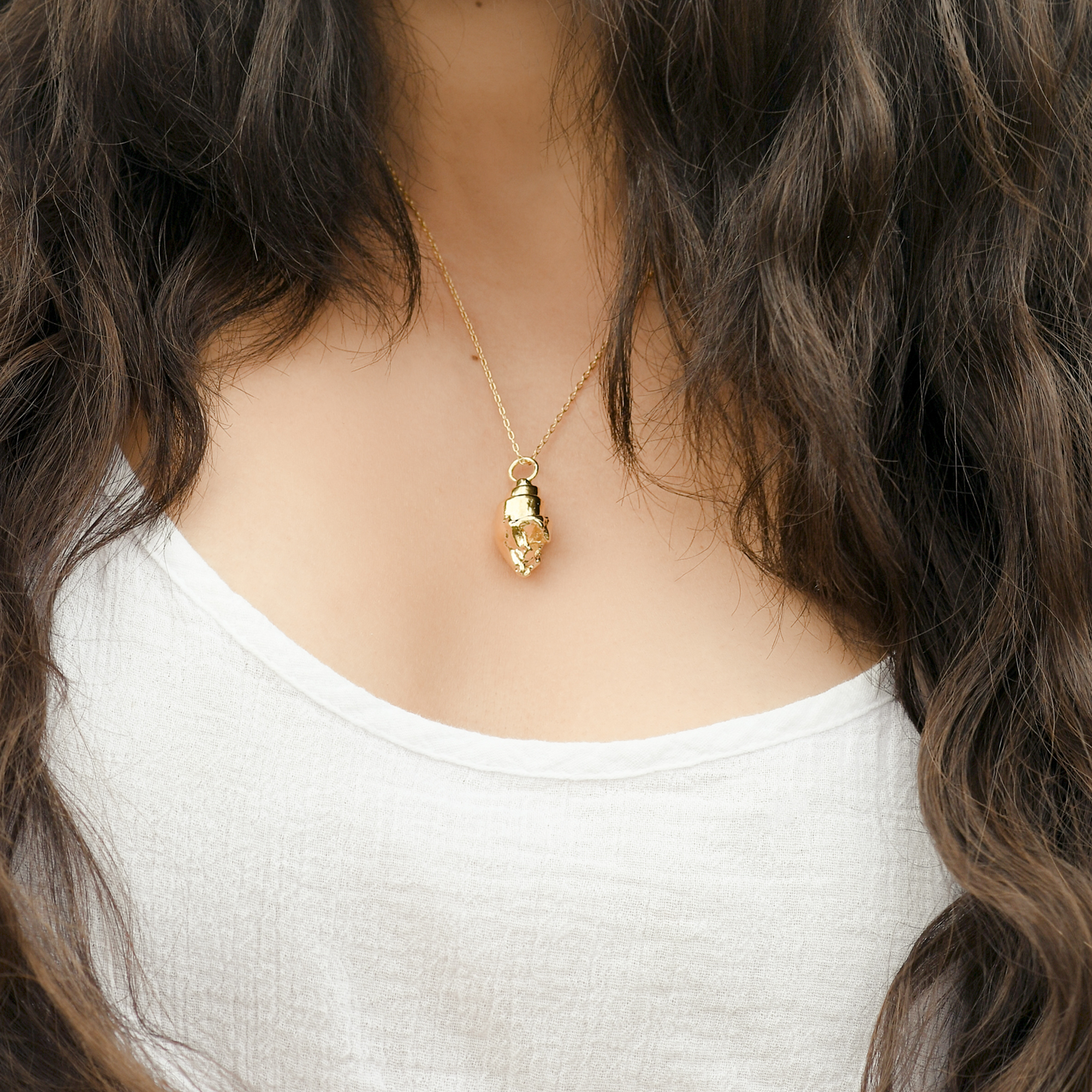Large Lock Pendant Necklace - Nina Berenato Jewelry